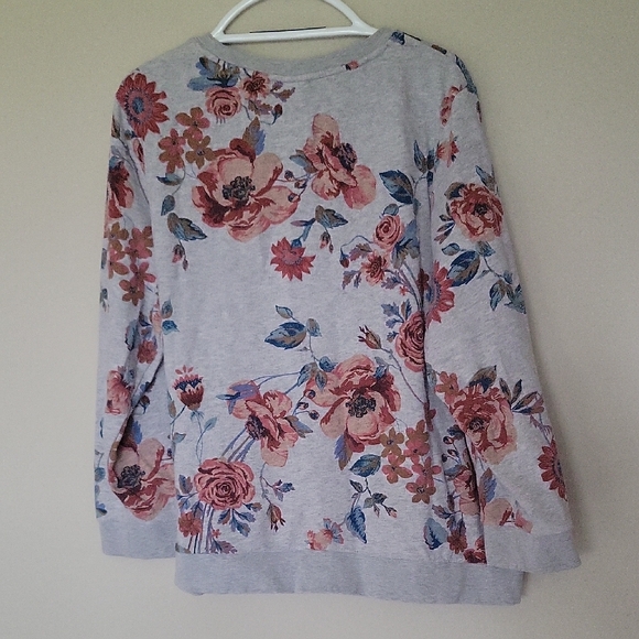 Ava & Viv Gray Floral Sweatshirt - Picture 5 of 5